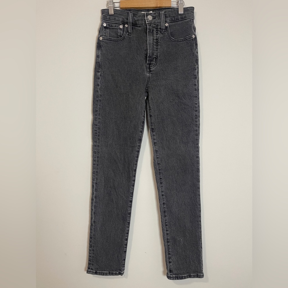 Madewell Jeans Size 23 Ash Black The Perfect Vintage Straight Leg Denim Bottoms